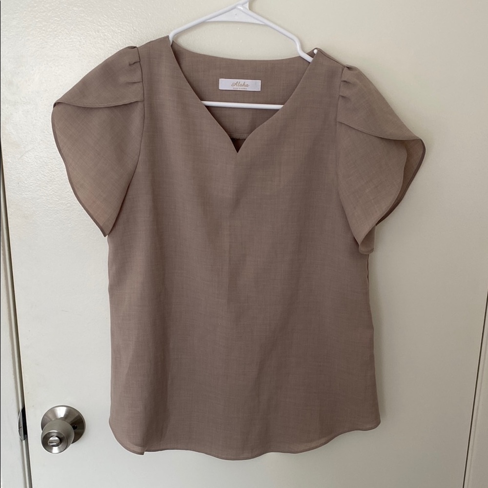 Elegant Beige Women's Top